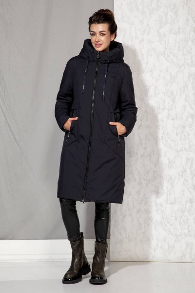 Пальто Beautiful&Free 4061 темно-синий - фото 2
