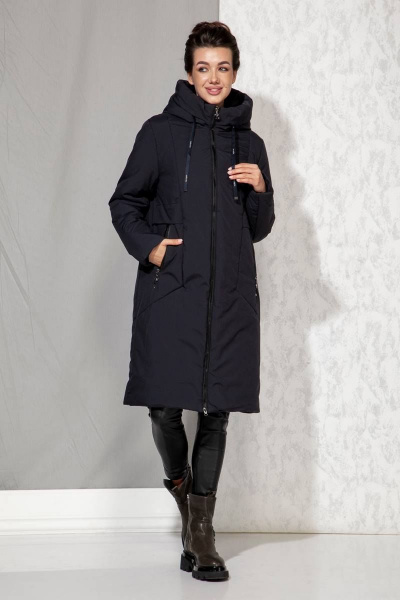 Пальто Beautiful&Free 4061 темно-синий - фото 3
