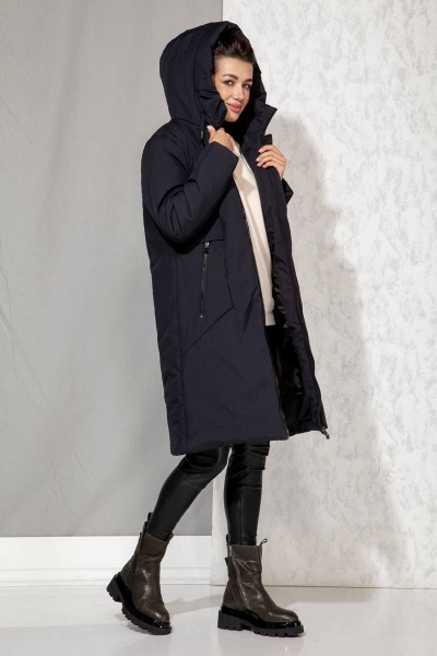 Пальто Beautiful&Free 4061 темно-синий - фото 6