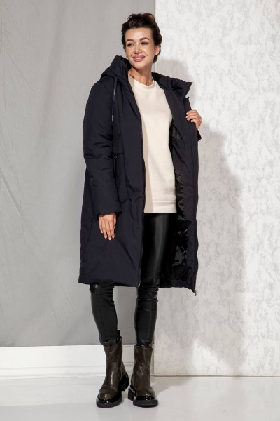 Пальто Beautiful&Free 4061 темно-синий - фото 5