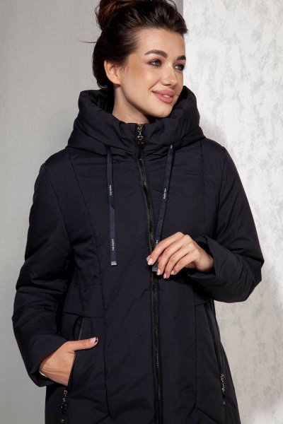 Пальто Beautiful&Free 4061 темно-синий - фото 7