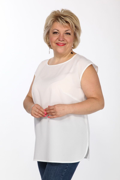 Топ полуприлегающего силуэта с вырезом капелька и разрезами Djerza 083 - фото 1