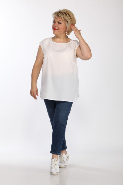 Топ полуприлегающего силуэта с вырезом капелька и разрезами Djerza 083 - фото 2