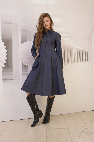 Платье Condra 4331 темно-синий - фото 3