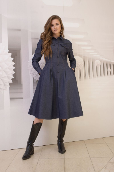 Платье Condra 4331 темно-синий - фото 1