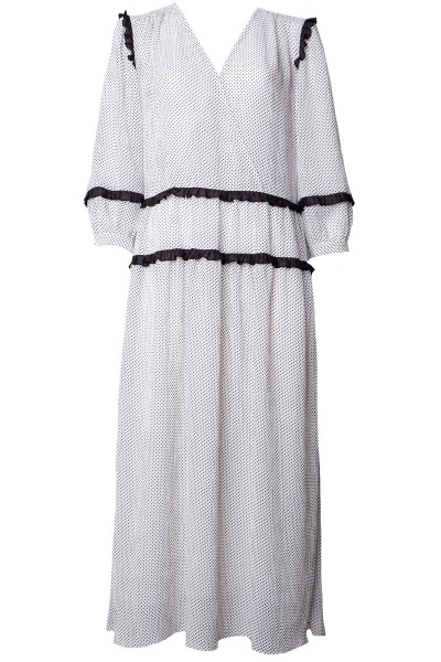 Платье белое летнее А-силуэта с запахом по лифу и платье-комбинация BURVIN 7897-81 - фото 2