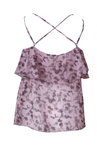 Блуза из текстиля с воланами, летняя BURVIN 8036-51 - фото 4