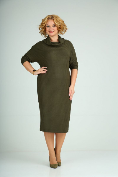 Платье Диомант 1724 олива - фото 1