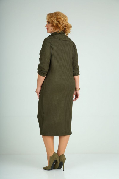 Платье Диомант 1724 олива - фото 4