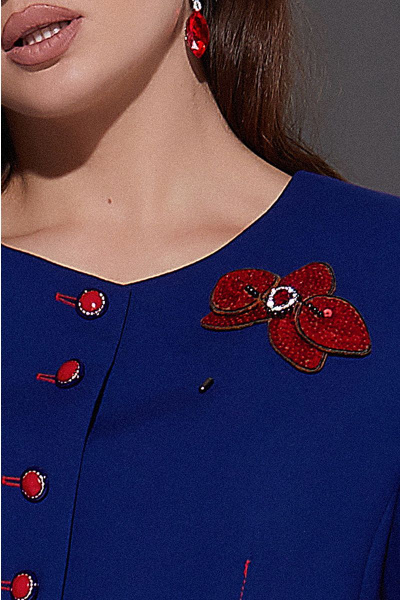 Жакет, юбка Lissana 4381 синий - фото 3