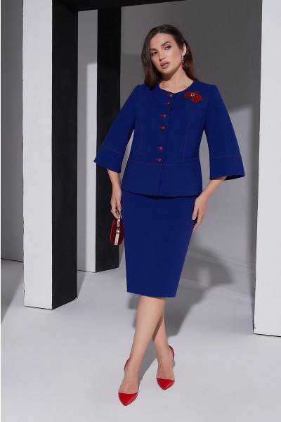 Жакет, юбка Lissana 4381 синий - фото 1