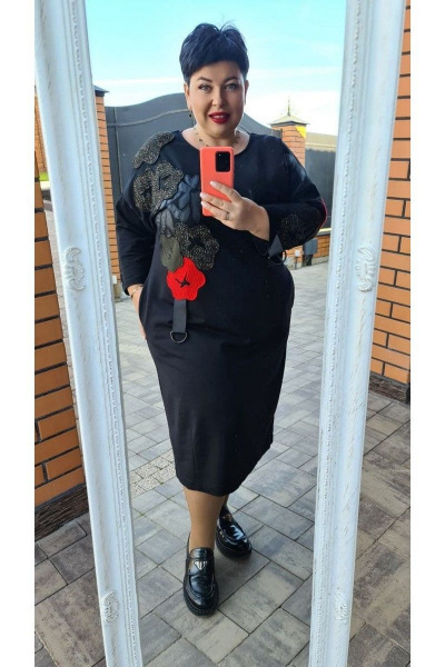 Платье Vittoria Queen 14063 черный - фото 4