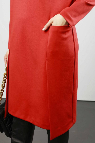 Демисезонное свободное платье из трикотажа с карманами Femme & Devur 8724 1.10BF(170) - фото 4