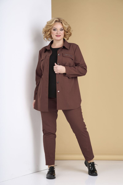 Брюки, рубашка, футболка Tensi 316 красно-коричневый - фото 1