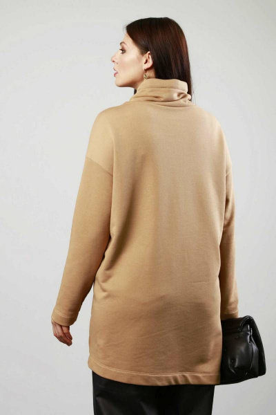 Туника из хлопка и трикотажа с капюшоном и разрезом Femme & Devur 30440 1.29BF(170) - фото 3