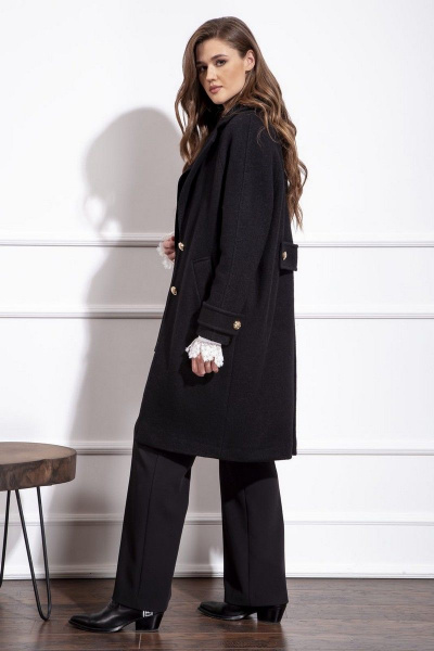 Пальто Nova Line 10206 черный - фото 3
