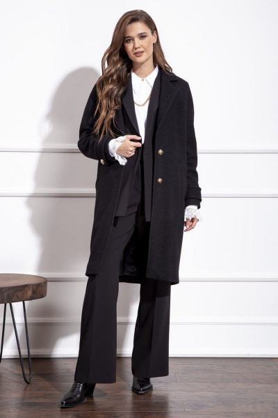 Пальто Nova Line 10206 черный - фото 1