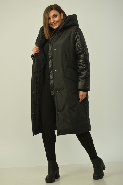 Пальто Диомант 1602/2 черный - фото 6