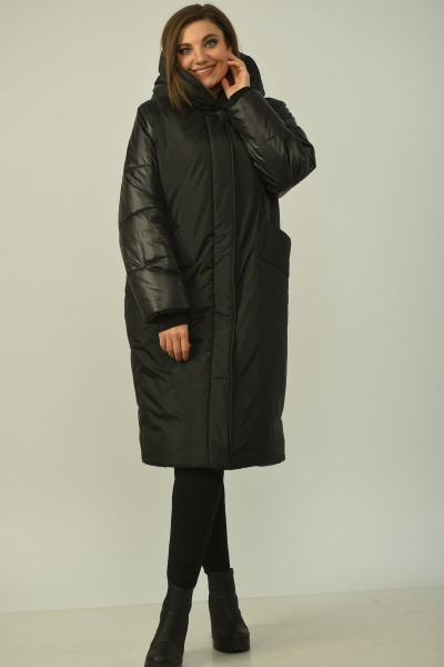 Пальто Диомант 1602/2 черный - фото 5