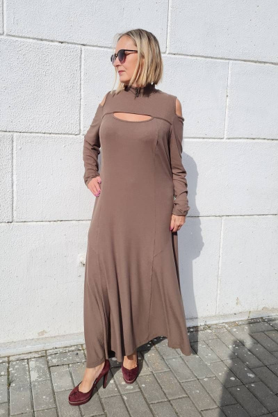 Нарядное платье с запахом, рукавами буф и пояском Shymoda 238-21 - фото 3