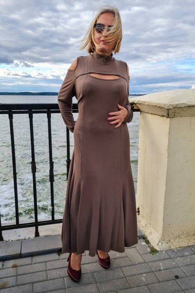 Нарядное платье с запахом, рукавами буф и пояском Shymoda 238-21 - фото 1