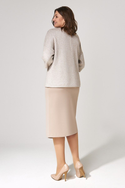 Джемпер, юбка IVA 1307 бежевый - фото 7