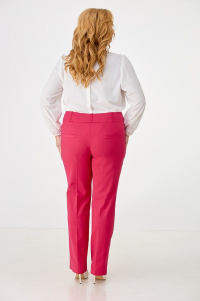 Демисезонные брюки классического стиля с разрезами Anelli 856 красный - фото 6