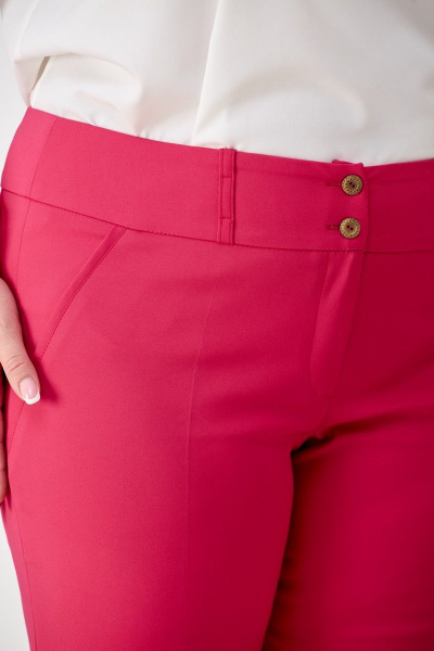 Демисезонные брюки классического стиля с разрезами Anelli 856 красный - фото 4