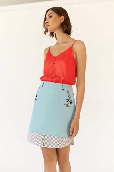 Летний текстильный топ для повседневных образов BURVIN 6816-57 - фото 1