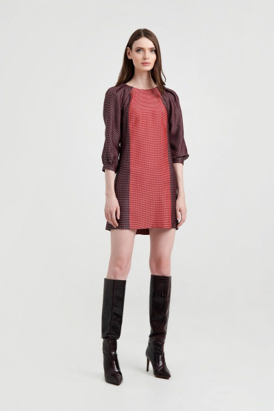 Платье из костюмно-плательной ткани с рельефами и рукавами 3/4 AG Green G433/1 - фото 1