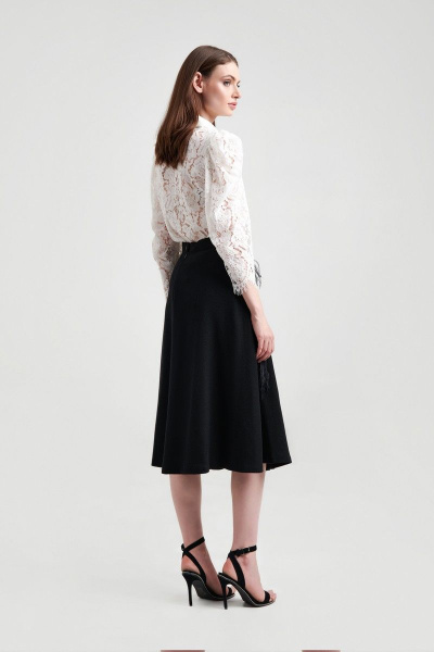 Юбка расширенного к низу силуэта из костюмной ткани AG Green G424/8 - фото 2