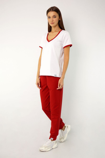 Круглогодичный спортивный джемпер из трикотажа с V-образным вырезом Kivviwear 4038.11 - фото 5