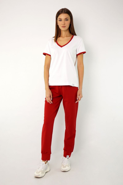 Круглогодичный спортивный джемпер из трикотажа с V-образным вырезом Kivviwear 4038.11 - фото 4