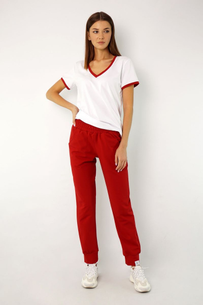 Круглогодичный спортивный джемпер из трикотажа с V-образным вырезом Kivviwear 4038.11 - фото 3