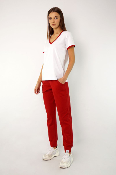 Круглогодичный спортивный джемпер из трикотажа с V-образным вырезом Kivviwear 4038.11 - фото 1