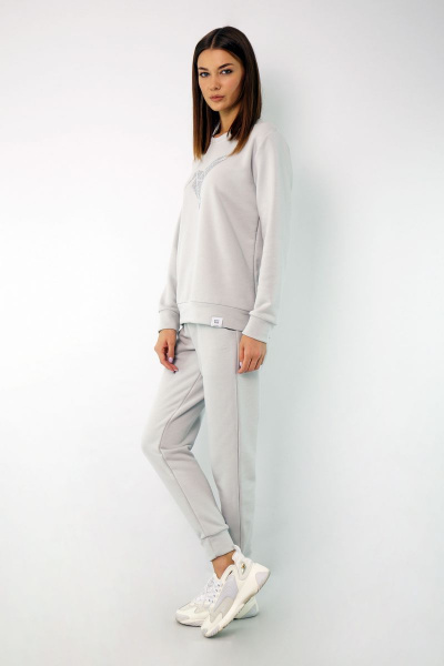 Свитшот Kivviwear 4048 светло-серый - фото 11
