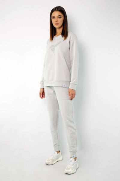 Свитшот Kivviwear 4048 светло-серый - фото 7