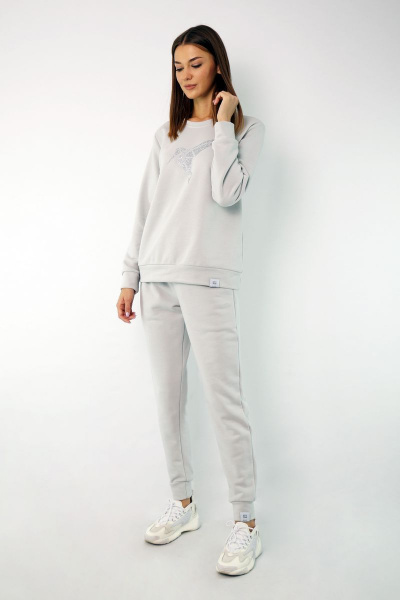 Свитшот Kivviwear 4048 светло-серый - фото 2