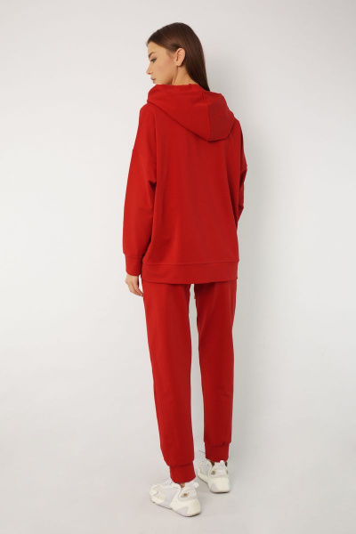 Круглогодичные спортивные брюки из трикотажа с капюшоном Kivviwear 4015 красный - фото 11