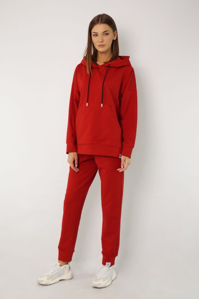 Круглогодичные спортивные брюки из трикотажа с капюшоном Kivviwear 4015 красный - фото 10