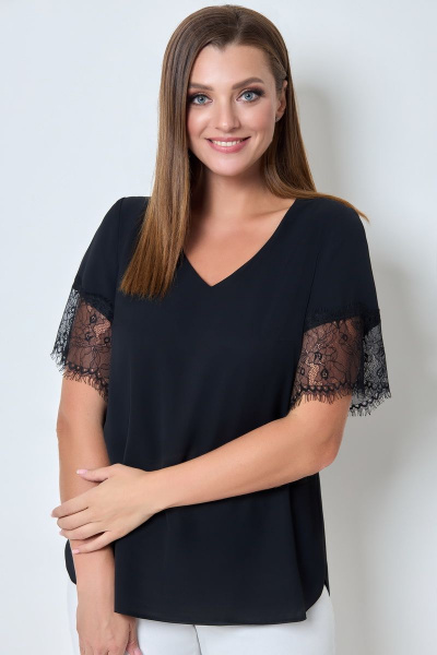 Блуза БелЭкспози 1424 черный - фото 1