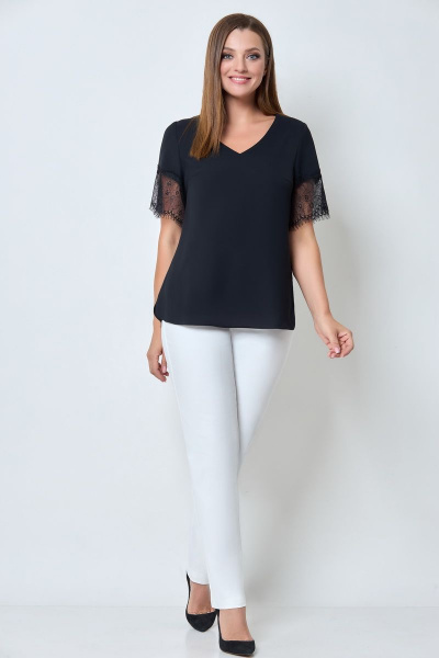 Блуза БелЭкспози 1424 черный - фото 2