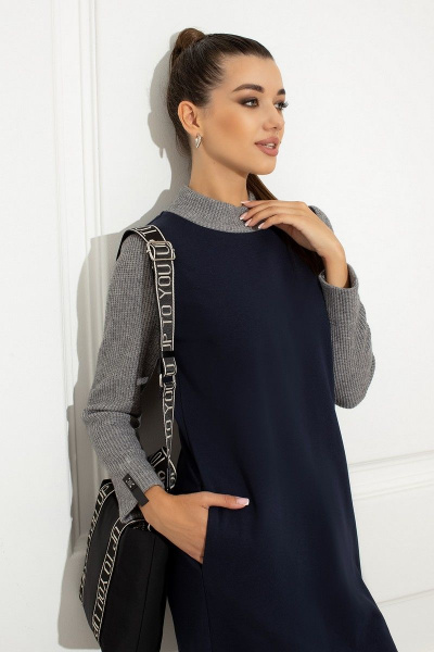 Платье Samnari Т148 синий - фото 3