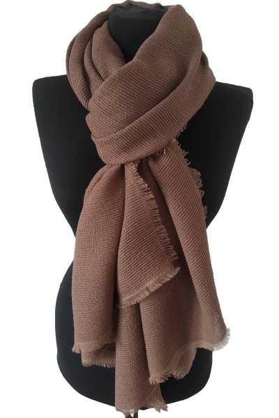 Демисезонный шарф из букле, кофейный 75х190 TrendCorner 2-1-19-340 1705 - фото 1