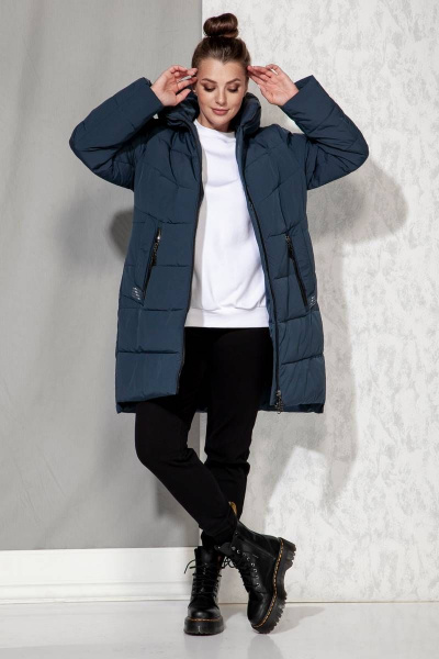 Полупальто Beautiful&Free 4064 бирюза - фото 3