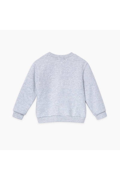 Свободный свитшот из меланжевого футера с надписями Bell Bimbo 212036 серый меланж - фото 3