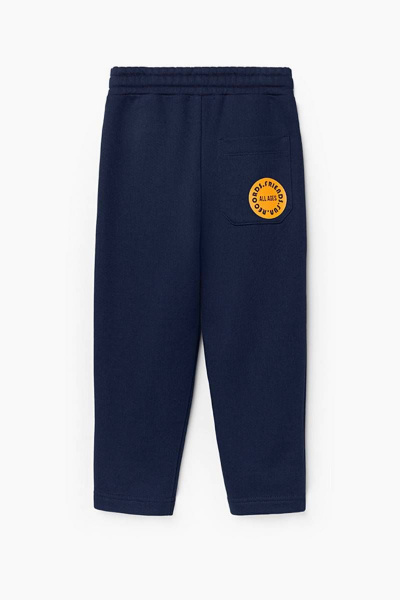 Брюки спорт-стиля из футера с регулируемым поясом Bell Bimbo 212085 т.синий - фото 3