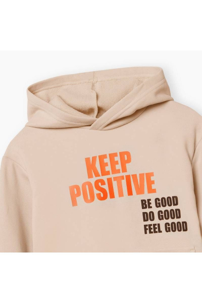 Объемное худи с капюшоном и накладным карманом Bell Bimbo 212089 бежевый - фото 2