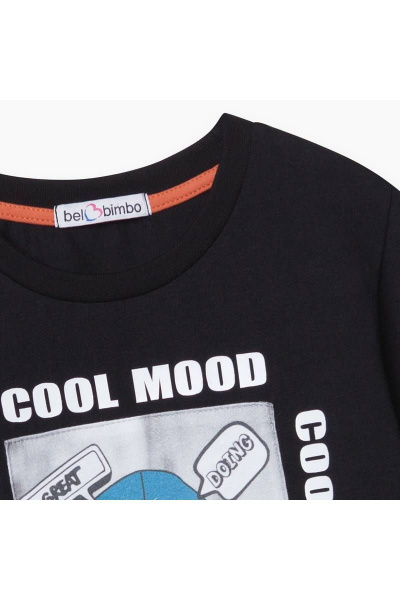 Джемпер из хлопка с авторским принтом Bell Bimbo 212091 черный - фото 2