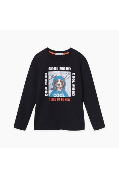 Джемпер из хлопка с авторским принтом Bell Bimbo 212091 черный - фото 1